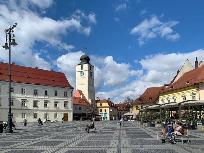 La Piața Mare di Sibiu