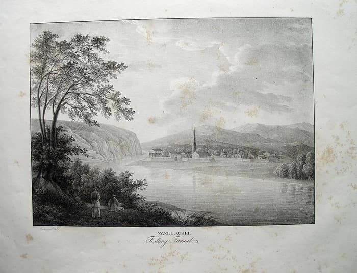 Illustration historique de la forteresse de Turnu par Adolph Friedrich Kunike