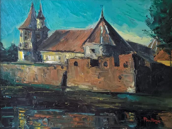 La Cittadella di Făgăraș al crepuscolo
