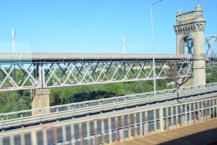 Le pont Anghel-Saligny vu depuis le pont voisin de Cernavodă, vue 3