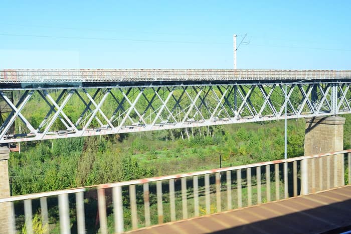Le pont Anghel-Saligny vu depuis le pont voisin de Cernavodă, vue 2